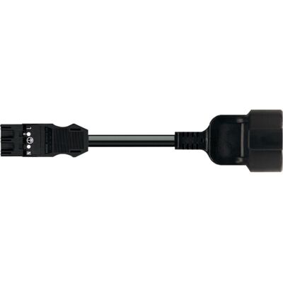 Kabel 1M 3X1,5 Schuko Stikk Sort Wago - 1537693 Kabel 1M 3X1,5 Schuko Stikk Sort Wago - 1537693