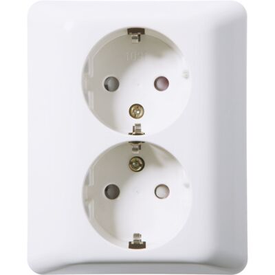 Stikkontakt Dobbel Innfelt jord RS Renhvit Elko - 1540150 Stikkontakt Dobbel Innfelt jord RS Renhvit Elko - 1540150