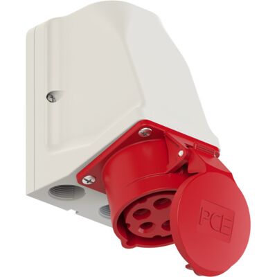 PC Electric Veggkontakt 16A 3P+N+J IP44 - Industriell stikkontakt PC Electric Veggkontakt 16A 3P+N+J IP44 - Industriell stikkontakt