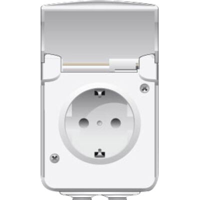 AquaBest Norwesco Stikkontakt enkel påvegg Hvit IP44 AquaBest - 1585304 AquaBest Norwesco Stikkontakt enkel påvegg Hvit IP44 AquaBest - 1585304