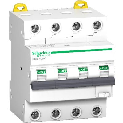 Schneider Electric Schneider Jordfeilautomat IC60 4P 16A 30MA C 6kA - 1600954 Schneider Electric Schneider Jordfeilautomat IC60 4P 16A 30MA C 6kA - 1600954