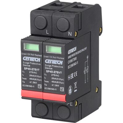 Cenika Overspenningsvern 2P type 2 pluggbar 275V - 1601181 Cenika Overspenningsvern 2P type 2 pluggbar 275V - 1601181