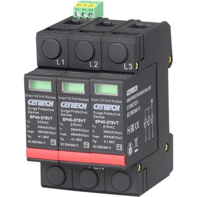 Cenika Overspenningsvern 3P type 2 pluggbar 275V m/signalkontakt - 1601184 Cenika Overspenningsvern 3P type 2 pluggbar 275V m/signalkontakt - 1601184
