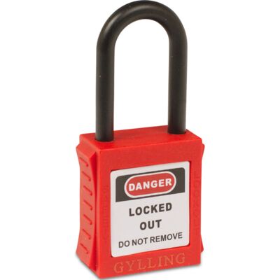 Gylling Teknikk Lockout hengelås Rød, like nøkler KA - 1602595 Gylling Teknikk Lockout hengelås Rød, like nøkler KA - 1602595