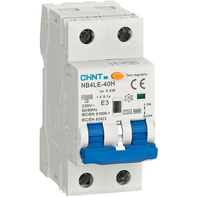 Chint Jordfeilaut elektronisk Type F 2pol 13A BK-kar 30mA 10kA - 1608273 Chint Jordfeilaut elektronisk Type F 2pol 13A BK-kar 30mA 10kA - 1608273