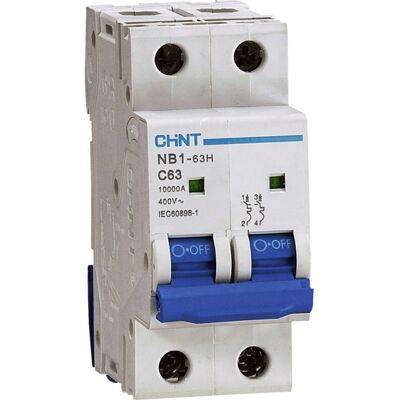 Chint - 2P 63A Cenika - C-kurve - 10kA - Sprøye Chint - 2P 63A Cenika - C-kurve - 10kA - Sprøye