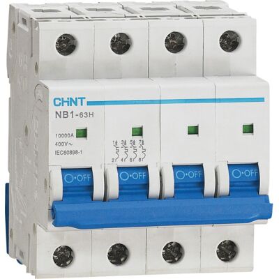 Chint Automatsikring 4P 25A D-KAR 10KA - 1615569 Chint Automatsikring 4P 25A D-KAR 10KA - 1615569