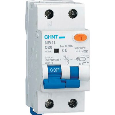 Chint 1+N Jordfeilautomat - RCD Chint 1+N Jordfeilautomat - RCD