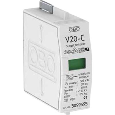 OBO Bettermann V20/0-385V Overspenningsmodul - Elektrisk Vern OBO Bettermann V20/0-385V Overspenningsmodul - Elektrisk Vern