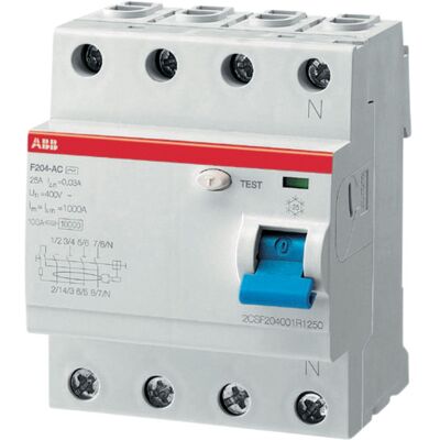 ABB 2CSF204201R2630 - Jordfeilbryter - 63A 100mA - Innendørs ABB 2CSF204201R2630 - Jordfeilbryter - 63A 100mA - Innendørs