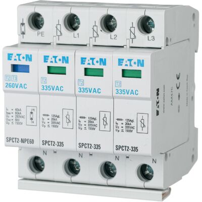 Eaton SPCT2-385-3+NPE Overspenningsvern - 385VAC, Type 2 Eaton SPCT2-385-3+NPE Overspenningsvern - 385VAC, Type 2