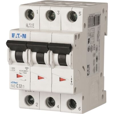 Eaton Automatsikring - 3-pol, 40A, C-kurve - DIN-montering Eaton Automatsikring - 3-pol, 40A, C-kurve - DIN-montering