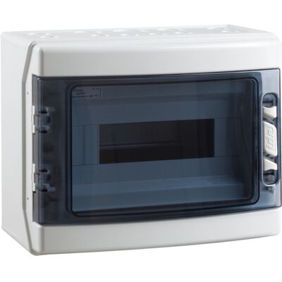 Cenika Påveggskap ABS grå IP65 med transparent dør 1x12mod - 1700184 Cenika Påveggskap ABS grå IP65 med transparent dør 1x12mod - 1700184