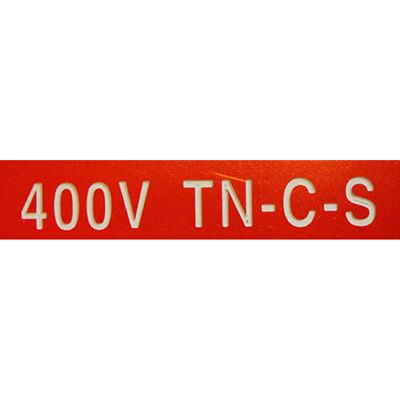Cenika MERKESKILT 400V TN-C-S 25X100MM (RØD) CV020275 - 1702326 Cenika MERKESKILT 400V TN-C-S 25X100MM (RØD) CV020275 - 1702326