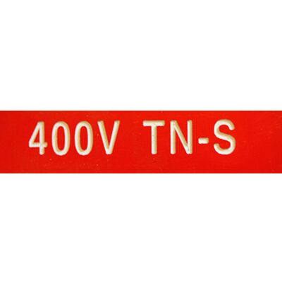 Cenika MERKESKILT 400V TN-S 25X80MM (RØD) - 1702327 Cenika MERKESKILT 400V TN-S 25X80MM (RØD) - 1702327