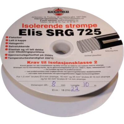 Elis Elektro Strømpe 10mm Sort 10 meter SRG725 - 1821024 Elis Elektro Strømpe 10mm Sort 10 meter SRG725 - 1821024