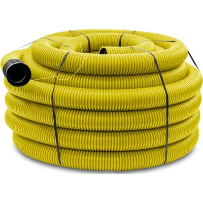 Infraplast DV Korrugert rør 75mm med tråd 50m Gul - 2800768 Infraplast DV Korrugert rør 75mm med tråd 50m Gul - 2800768