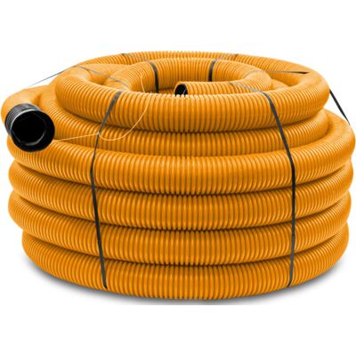 Infraplast DV Korrugert rør 75mm med tråd 50m Oransje - 2800769 Infraplast DV Korrugert rør 75mm med tråd 50m Oransje - 2800769
