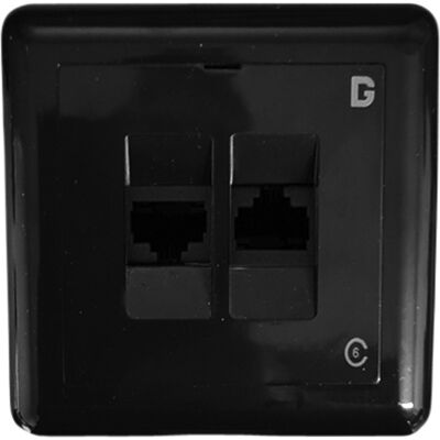 Dgroup Modularkontakt UTP kat.6 Innfelt 2xRJ45 Sort dGLink - 30801002 Dgroup Modularkontakt UTP kat.6 Innfelt 2xRJ45 Sort dGLink - 30801002