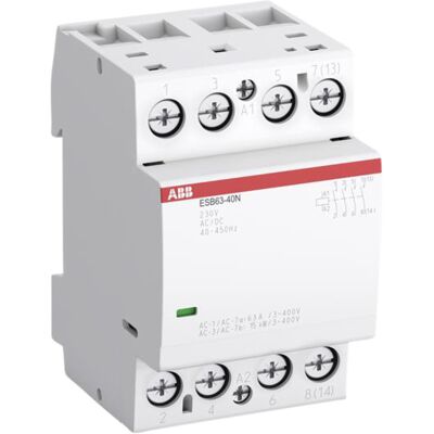 Modulær kontaktor ESB63-40N-06 230V AC/DC ABB - 4190285 Modulær kontaktor ESB63-40N-06 230V AC/DC ABB - 4190285