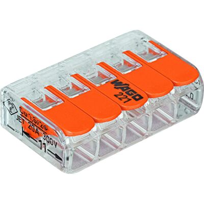 Wago 221-415 5-Leder Transparent 5stk - 59055 Wago 221-415 5-Leder Transparent 5stk - 59055
