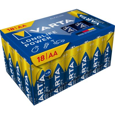 Batteri Varta Longlife Power LR06/AA Cube 18 pk - 6283613 Batteri Varta Longlife Power LR06/AA Cube 18 pk - 6283613