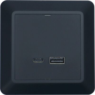 Namron GAN USB A+C Hurtiglader 65W Sort - 6603284 Namron GAN USB A+C Hurtiglader 65W Sort - 6603284