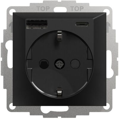 ELKO Plus USB C + Kontakt - Elektrisk stikkontakt med USB ELKO Plus USB C + Kontakt - Elektrisk stikkontakt med USB