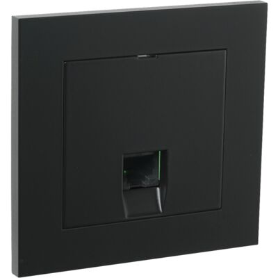 Elko Plus 1XRJ45/UTP/kat.6 Innfelt SORT - 6942116 Elko Plus 1XRJ45/UTP/kat.6 Innfelt SORT - 6942116