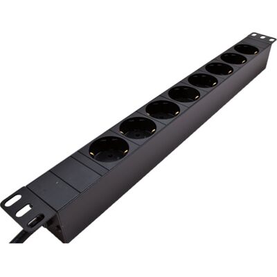 LinkIT 19 Strømskinne 8 uttak Sort 2 meter kabel 16A 3600W - 6956020 LinkIT 19 Strømskinne 8 uttak Sort 2 meter kabel 16A 3600W - 6956020