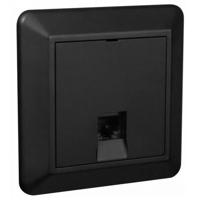 Lanse Modularkontakt 1xKat.6 UTP Innfelt Sort NCS - 6970086 Lanse Modularkontakt 1xKat.6 UTP Innfelt Sort NCS - 6970086