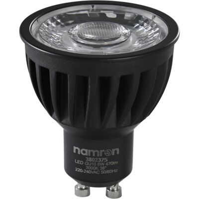 Namron LED Pære 6W 3000K sort GU10 - 3802375 Namron LED Pære 6W 3000K sort GU10 - 3802375