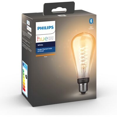 Philips Hue W E27 Filament Lyskilde 7W ST72 - 60323 Philips Hue W E27 Filament Lyskilde 7W ST72 - 60323