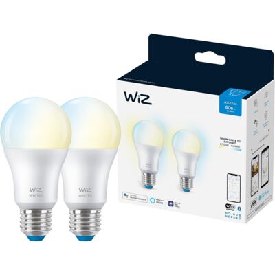 WiZ Lyskilde WA 8W A60 E27 WiFi 2pk - 60437 WiZ Lyskilde WA 8W A60 E27 WiFi 2pk - 60437