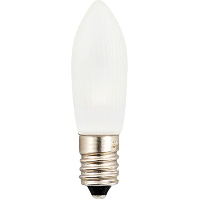 Konstsmide Reservelampe E10 universal 14V-55V LED 0,2W frostet 3pk - 89390 Konstsmide Reservelampe E10 universal 14V-55V LED 0,2W frostet 3pk - 89390