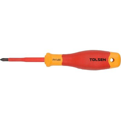 Tolsen Skrutrekker Slim VDE 1000V PH1 X80 - 92964 Tolsen Skrutrekker Slim VDE 1000V PH1 X80 - 92964