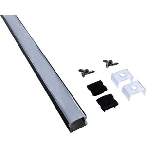 Namron Aluminiumsprofil utenpåliggende matt sort 2m 1714 - 3220209 Namron Aluminiumsprofil utenpåliggende matt sort 2m 1714 - 3220209
