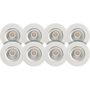 Namron Alfa Eco Downlight 8W matt hvit 8-pack - 3220256 Namron Alfa Eco Downlight 8W matt hvit 8-pack - 3220256