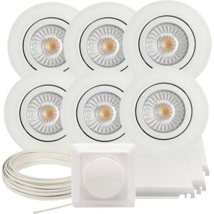 Namron Alto Tilt LED downlightpakke - 6 stk - IP44 Namron Alto Tilt LED downlightpakke - 6 stk - IP44