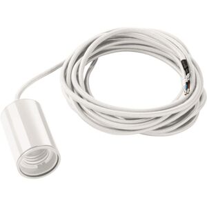 SLV Fitu 1 Pendellampe u/skjerm 5m E27 Hvit - 90774 SLV Fitu 1 Pendellampe u/skjerm 5m E27 Hvit - 90774