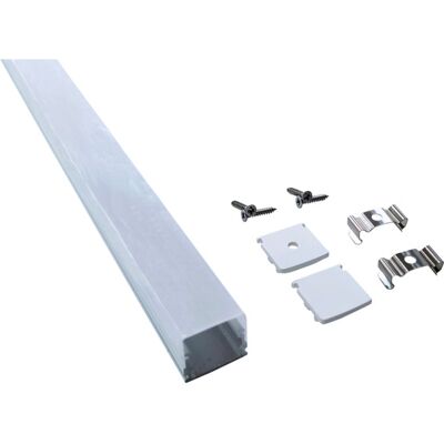 Namron - 2114 - Matt hvit - 2m - Aluminiumsprofil Namron - 2114 - Matt hvit - 2m - Aluminiumsprofil