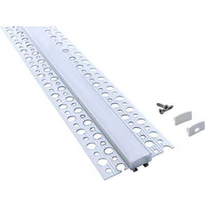 Namron Aluminiumsprofil for innsparkling matt hvit 2m 5712 - 3220212 Namron Aluminiumsprofil for innsparkling matt hvit 2m 5712 - 3220212