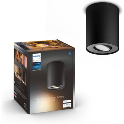 Philips Hue WA Pillar Enkel Spot Utvidelse 5W Sort - 60550 Philips Hue WA Pillar Enkel Spot Utvidelse 5W Sort - 60550