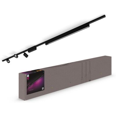 Philips Hue WCA Perifo Taklampe 3xSpot + 1xLysstang Sort - 60724 Philips Hue WCA Perifo Taklampe 3xSpot + 1xLysstang Sort - 60724