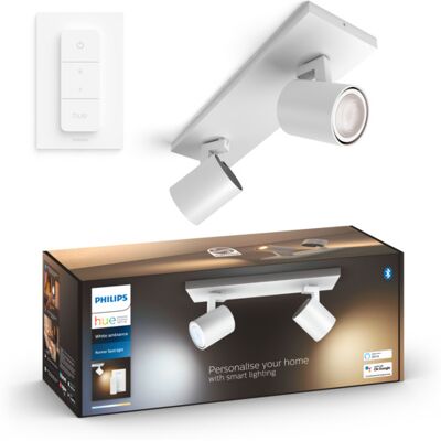 Philips Hue WA Runner Dobbel Spot 2x4,2W Hvit - 60792 Philips Hue WA Runner Dobbel Spot 2x4,2W Hvit - 60792