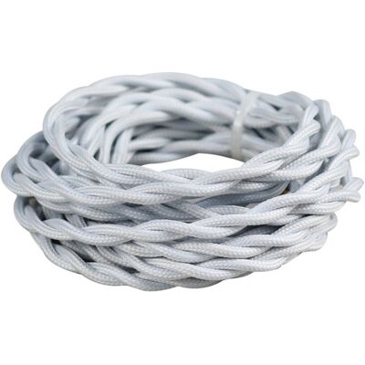 Namron Lampeledning vridd tekstil hvit 3m - 82108 Namron Lampeledning vridd tekstil hvit 3m - 82108