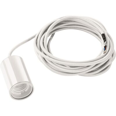 SLV Fitu 1 Pendellampe u/skjerm 5m E27 Hvit - 90774 SLV Fitu 1 Pendellampe u/skjerm 5m E27 Hvit - 90774