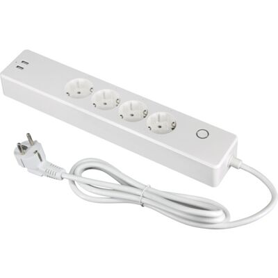 Namron ZigBee skjøteledning 4-veis + 2 USB - 4512735 Namron ZigBee skjøteledning 4-veis + 2 USB - 4512735