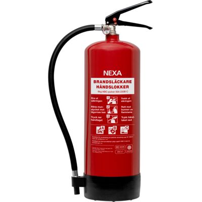 Nexa Brannslukker - 6kg, 55A, Rød - Brannsikkerhetsutstyr Nexa Brannslukker - 6kg, 55A, Rød - Brannsikkerhetsutstyr