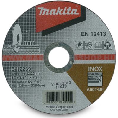 Makita - 125x1mm - Ø22,23 - Kappeskive Makita - 125x1mm - Ø22,23 - Kappeskive